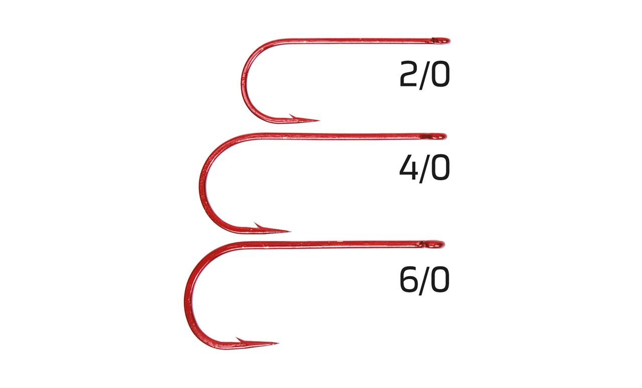 Picture of Vision Big Mama Hooks - Red - 10 pack