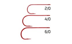 Picture of Vision Big Mama Hooks - Red - 10 pack