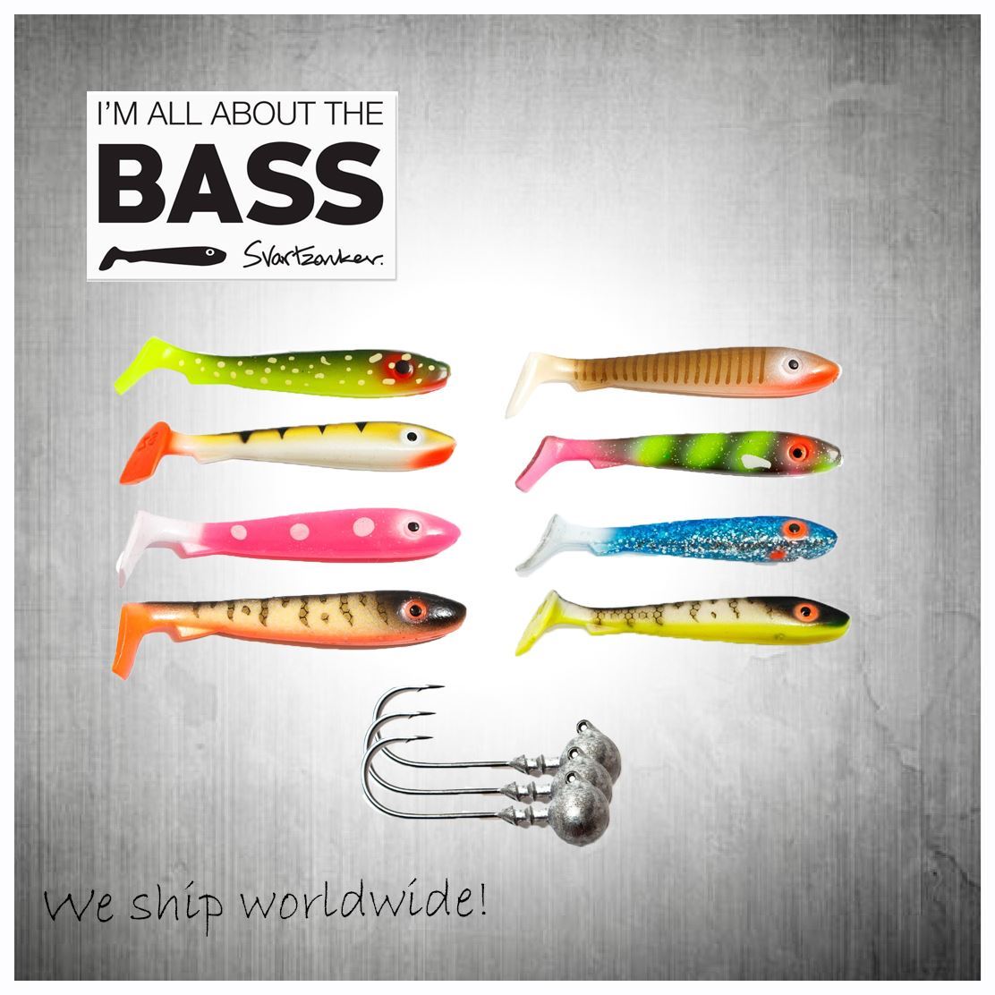 Picture of McRubber Bass with Jig Heads - Choose you favourit color!