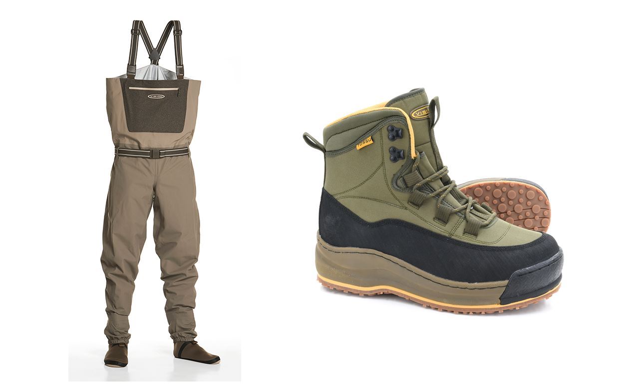Picture of Vision Gillie waders and Vision Tossu wading shoes