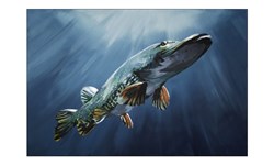 Picture of KONSTVERK - Original Målning av Tomas Hammar "Pike before the Bite" 150x100cm