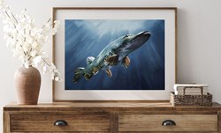 Picture of Fine Art Print av Tomas Hammar 50x70cm "Pike before the Bite"