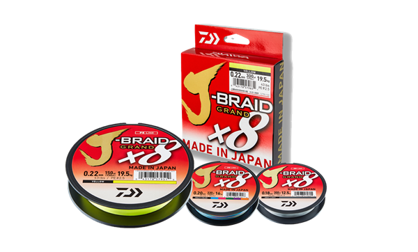 Daiwa J-Braid Grand X8E-W/SC 135m DarkGreen 0,22mm - Kanalgratis