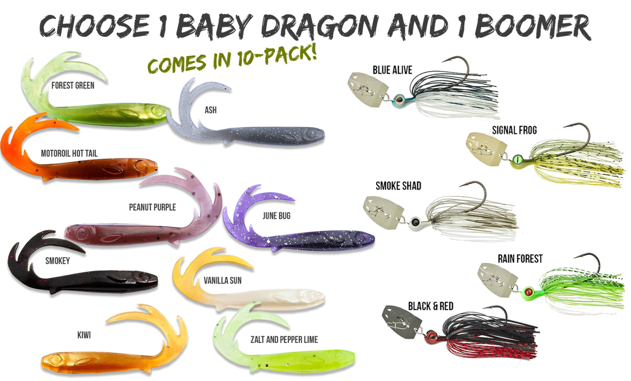 Picture of BUNDLE - 1 pack Flatnose Baby Dragon with Chatterbait