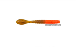 Picture of Berkley PowerBait® Pro Jig Worm 8 cm 15-pack Pumpkinseed/Fluorescent Orange