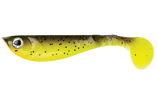 Picture of Berkley Pulse Shad 8cm (4-pack) Brown Chartreuse