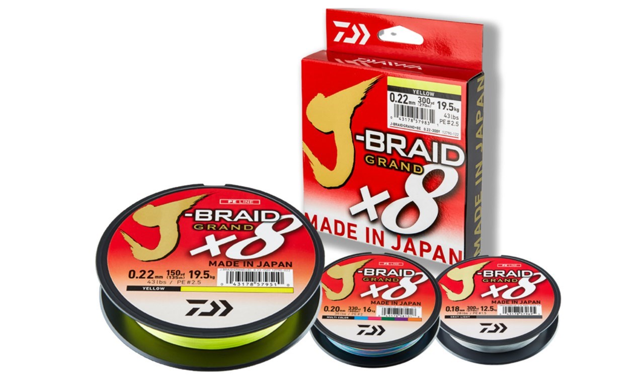 Picture of Daiwa J-Braid Grand X8 Chartreuse, 135m, Flätlina 0,22mm (17kg)