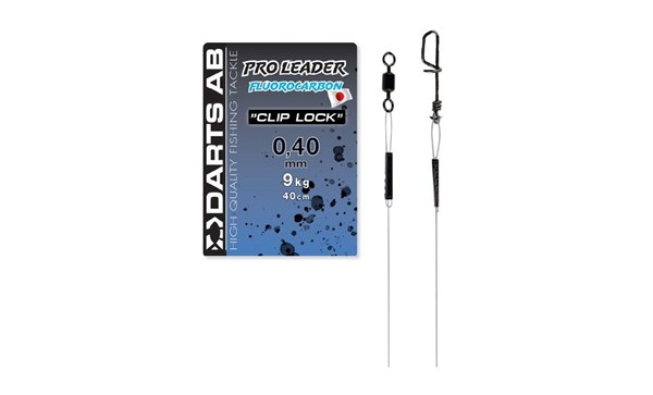 Bild på Darts Fluorocarbon Tafs "Clip Lock" 0,40mm 40cm 2-pack