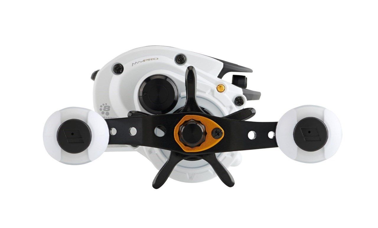 Picture of Abu Garcia MAX PRO Low Profile, left, 7.1:1 Baitcasting Reel