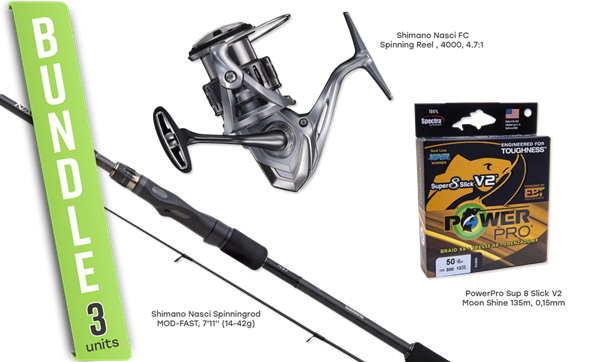 Picture of Fishingset Allround Spinning Shimano Nasci 14-42gr