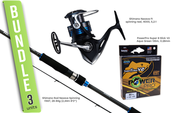 Picture of Fishingset Pike Spinning Shimano Nexave 28-84gr