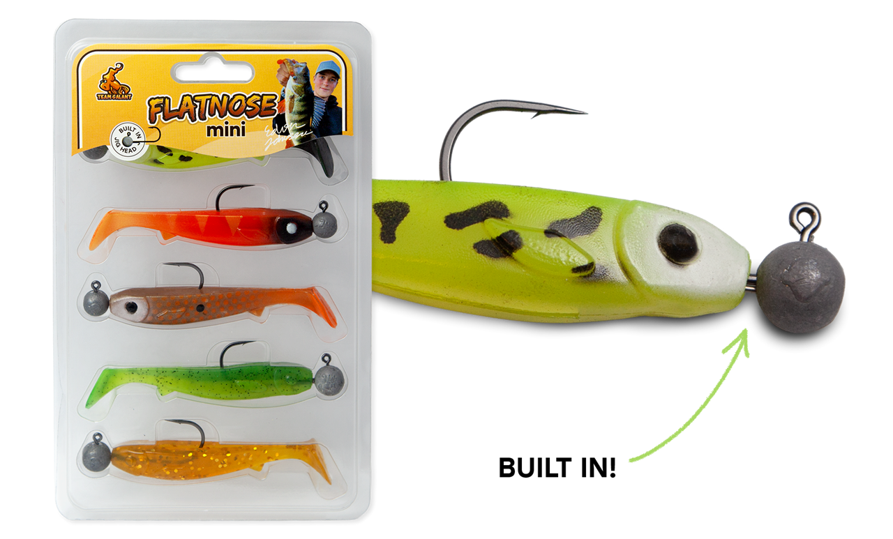 Picture of Flatnose Mini 9cm with rigged jighead 5-pack