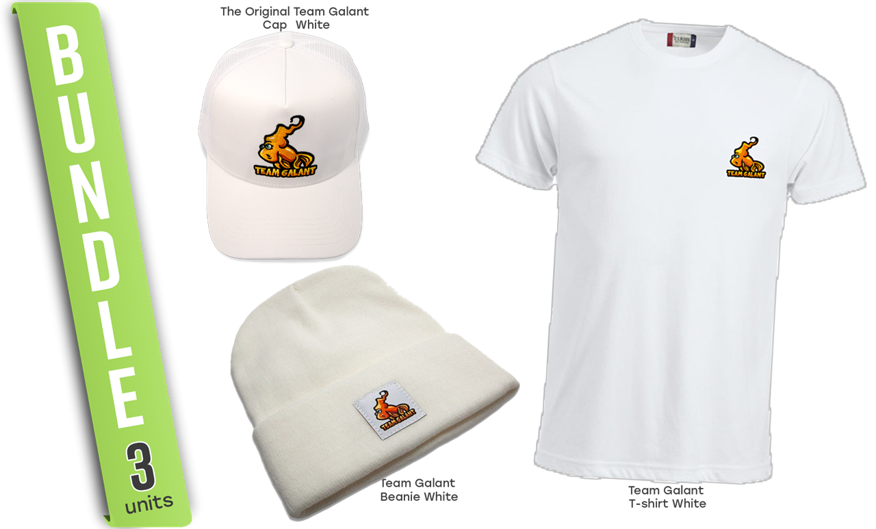 Picture of Team Galant T-shirt, Keps och Mössa Vit